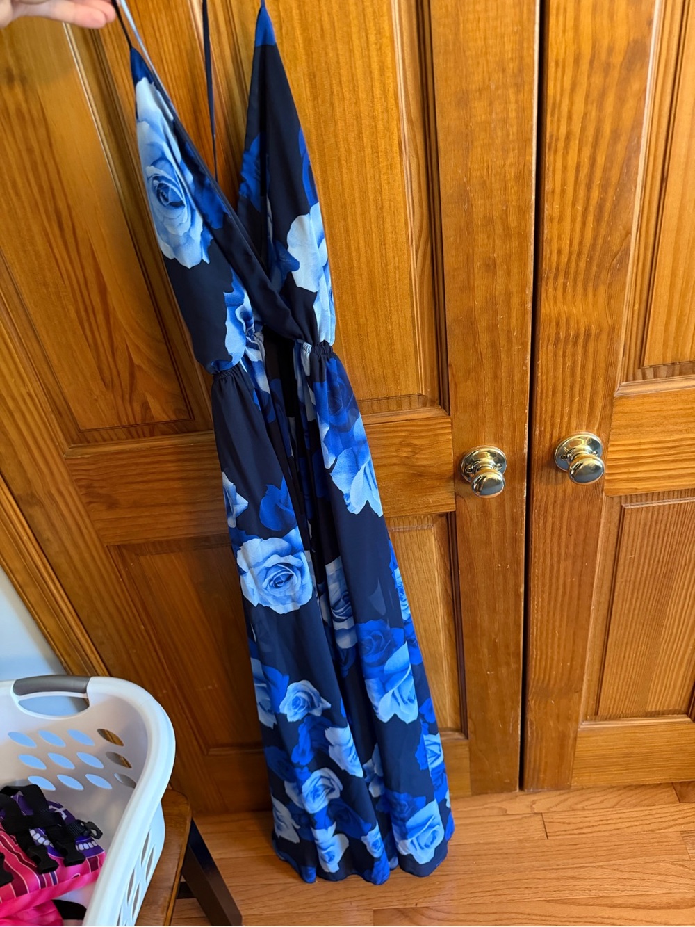 Blue Floral Maxi Dress